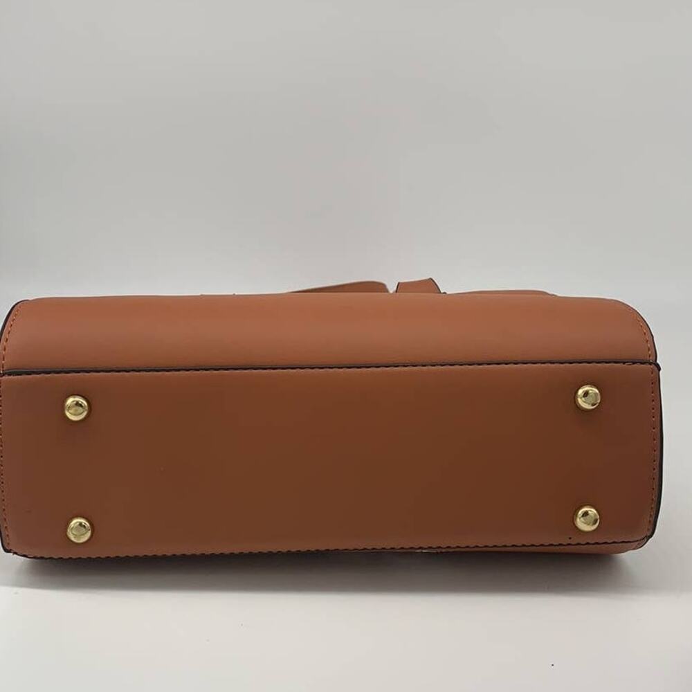 Tan Embroidered Tote Purse - Picture 5 of 8